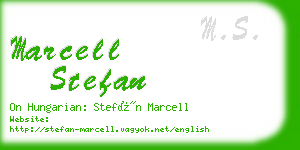 marcell stefan business card